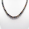 Brown Pearl Strand Necklace with Silver Clasp