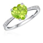 10k White Gold Solitaire Ring
