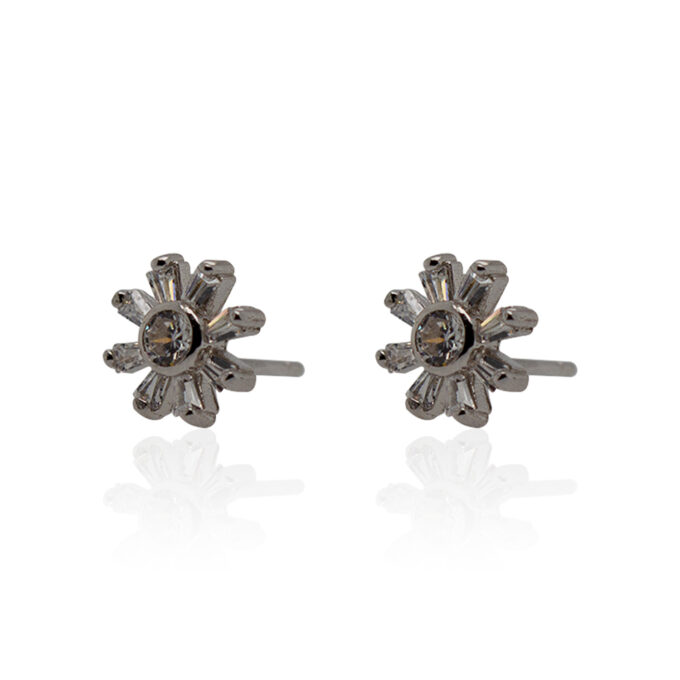 Silver Flower Earrings