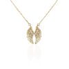 Fancy Wings Pendant On Chain Necklace In 10K Yellow Gold