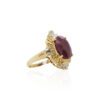 Ruby And Diamond Ring In 10K Yellow Gold