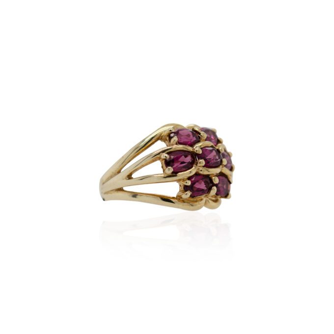 Garnet Ring In 14K Yellow Gold